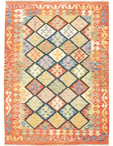 Kilim 133x181 Cm Kilim Afghanistan Lana Cardata A Mano