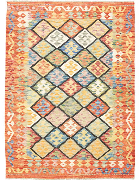 Kilim 133x181 Cm Kilim Afghanistan Lana Cardata A Mano