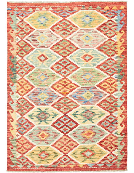 Kilim 125x178 Cm Kilim, Afghanistan, Lana Cardata A Mano