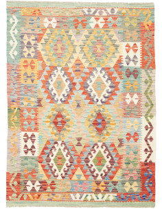 Kilim 129x178 Cm Kilim Afghanistan. Lana Cardata A Mano