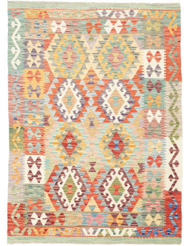 Kilim 129x178 Cm Kilim Afghanistan. Hand-carded Wool (warp:
