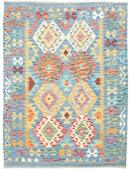 Kilim 130x176 Cm Kilim, Afghanistan, Hand-carded Wool (warp: