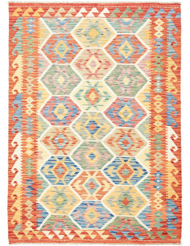 Kilim 128x176 Cm Kilim, Afghanistan, Lana Cardata A Mano