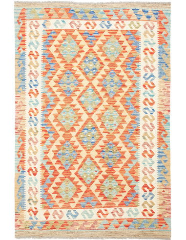 Kilim 124x182 Cm Kilim Afghanistan Hand-carded Wool Cotton