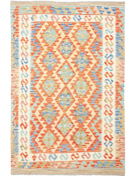 Kilim 124x182 Cm Kilim Afghanistan Hand-carded Wool Cotton