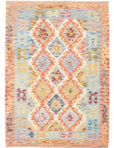Kilim 129x177 Cm Kilim, Afghanistan, Lana Cardata A Mano