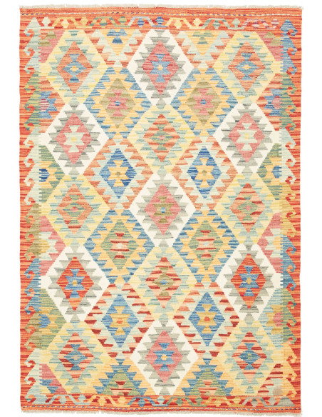 Kilim 128x186 Cm Kilim Afghanistan, Lana Cardata A Mano