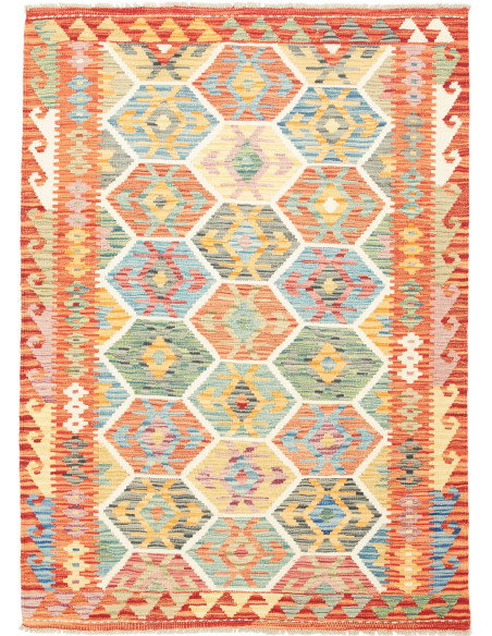 Kilim 126x176 Cm Kilim Afghanistan, Hand-carded Wool (cotton