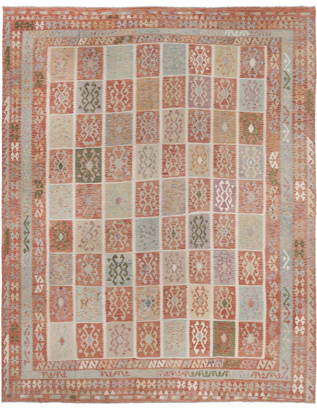 Kilim 404x496 Cm Kilim Afghanistan, Lana Cardata A Mano