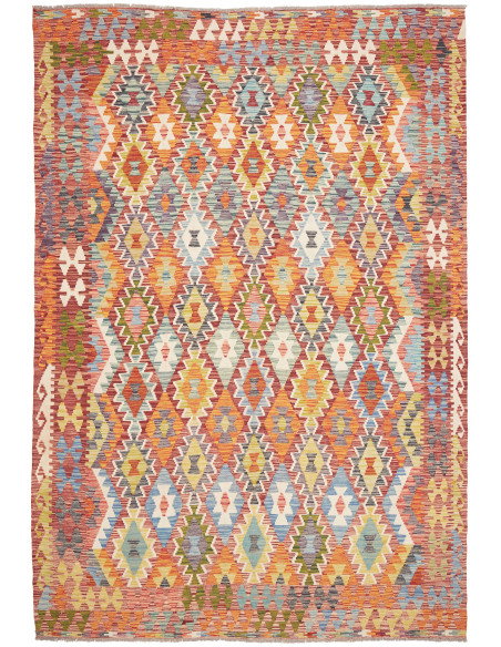 Kilim 210x304 Cm Kilim, Afghanistan, Lana Cardata A Mano