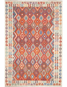 Kilim 204x300 Cm Kilim, Afghanistan, Lana Cardata A Mano,