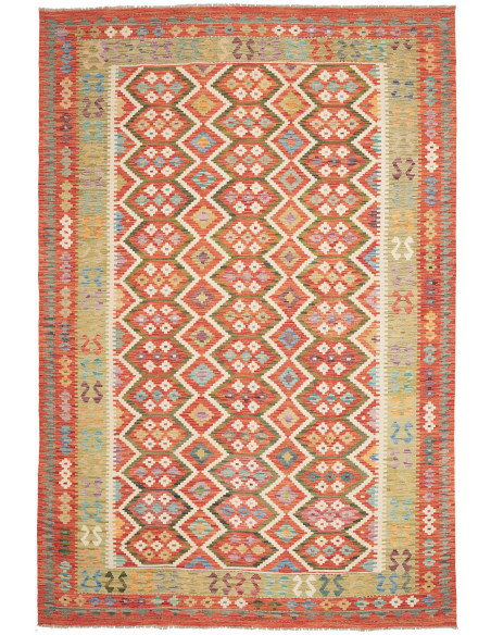 Kilim 206x305 Cm Kilim Afghanistan, Hand-carded Wool (warp: