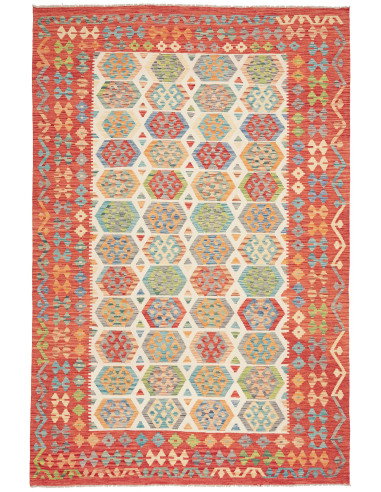 Kilim 202x308 Cm Kilim, Afghanistan, Hand-carded Wool,