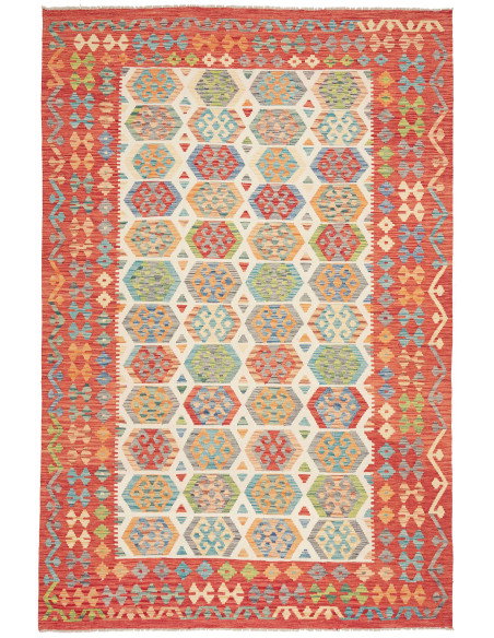 Kilim 202x308 Cm Kilim, Afghanistan, Hand-carded Wool,