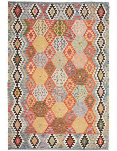 Kilim 208x301 Cm Kilim, Afghanistan, Lana Cardata A Mano,