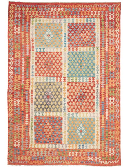 Kilim 208x298 Cm Kilim Afghanistan Lana Cardata A Mano
