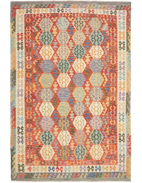 Kilim 207x301 Cm Kilim Afghanistan Lana Cardata A Mano