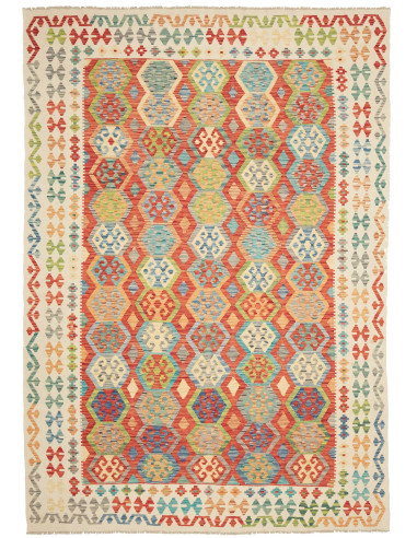 Kilim 209x301 Cm Kilim Afghanistan, Hand-carded Wool (warp: