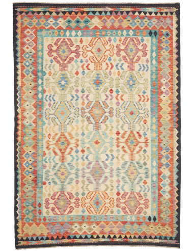 Kilim 203x294 Cm Kilim Afghanistan Hand-spun Wool Cotton