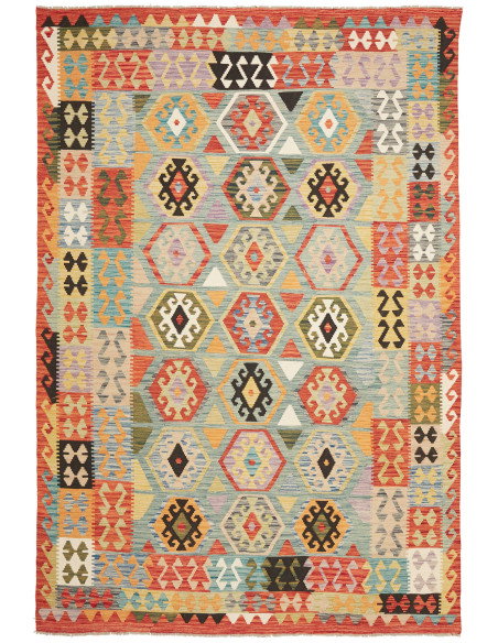 Kilim 209x315 Cm Kilim, Afghanistan, Hand-carded Wool,