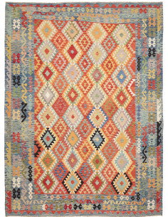 Kilim 256x354 Cm Kilim, Afghanistan, Lana Cardata A Mano