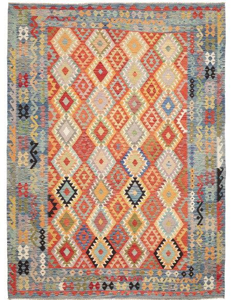 Kilim 256x354 Cm Kilim, Afghanistan, Lana Cardata A Mano