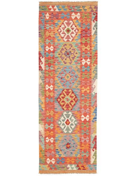 Kilim 82x245 Cm Kilim Afghanistan, Hand-carded Wool, Cotton