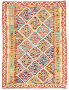 Kilim 102x140 Cm Kilim, Afghanistan, Lana Cardata A Mano