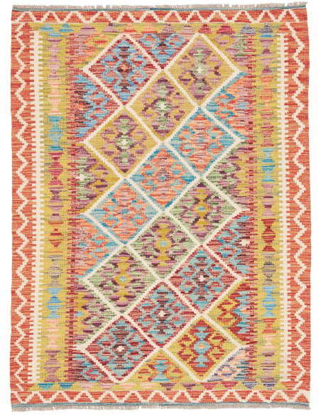 Kilim 102x140 Cm Kilim, Afghanistan, Hand-carded Wool (warp: