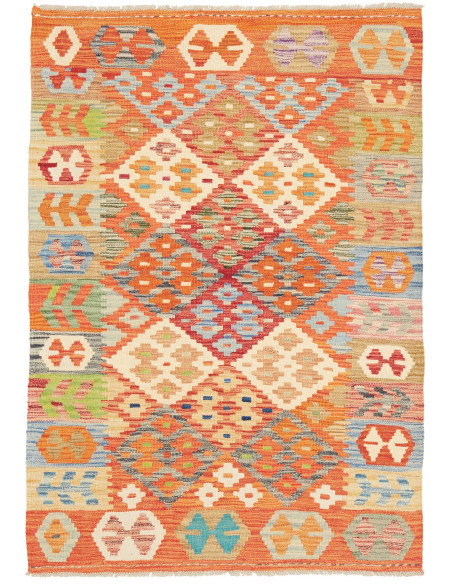 Kilim 102x148 Cm Kilim Afghan. Material: Hand-carded Wool