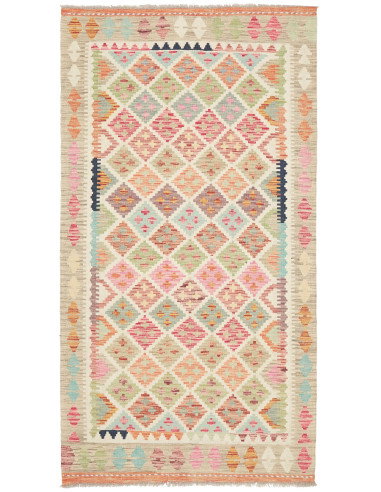 Kilim 105x196 Cm Kilim Afghanistan Hand-carded Wool (warp