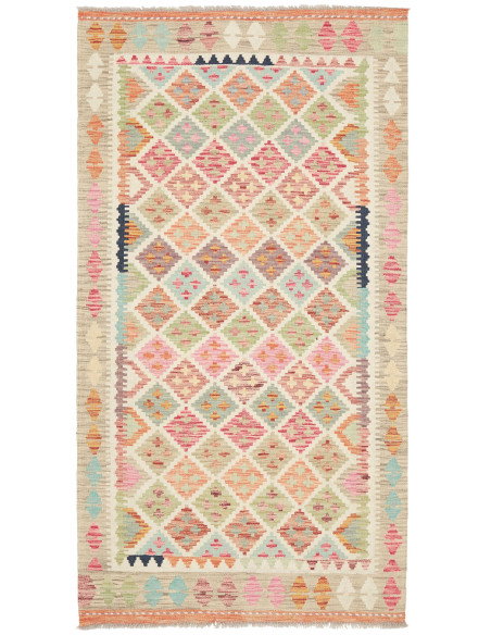 Kilim 105x196 Cm Kilim Afghanistan Lana Cardata A Mano