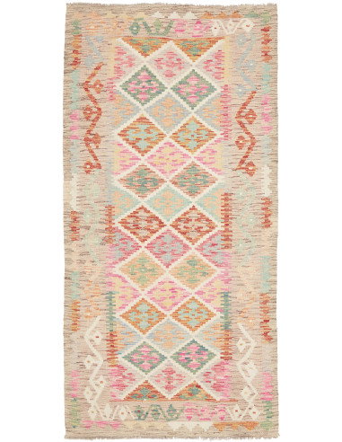 Kilim 99x200 Cm Kilim, Afghanistan, Hand-carded Wool (warp: