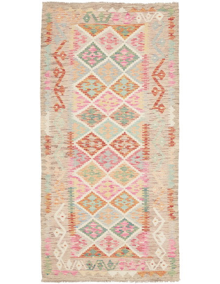 Kilim 99x200 Cm Kilim, Afghanistan, Hand-carded Wool (warp: