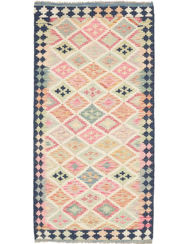 Kilim 96x195 Cm Kilim, Afghanistan, Lana Cardata A Mano