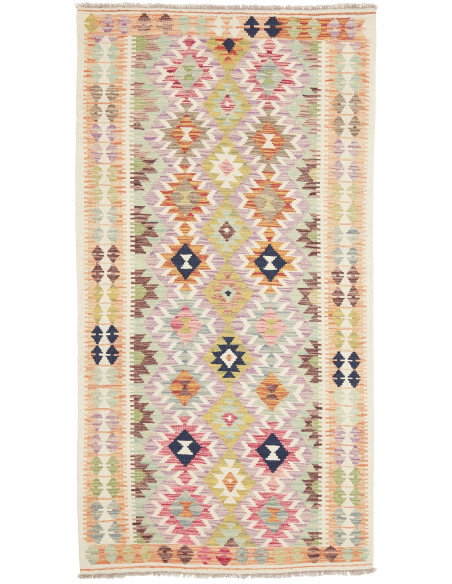 Kilim 104x198 Cm Kilim, Afghanistan, Lana Cardata A Mano