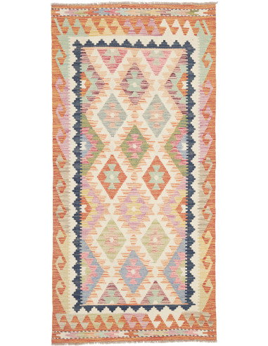 Kilim 97x206 Cm Kilim, Afghanistan, Lana Cardata A Mano Con