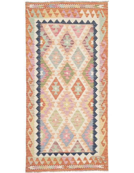 Kilim 97x206 Cm Kilim, Afghanistan, Hand-carded Wool With