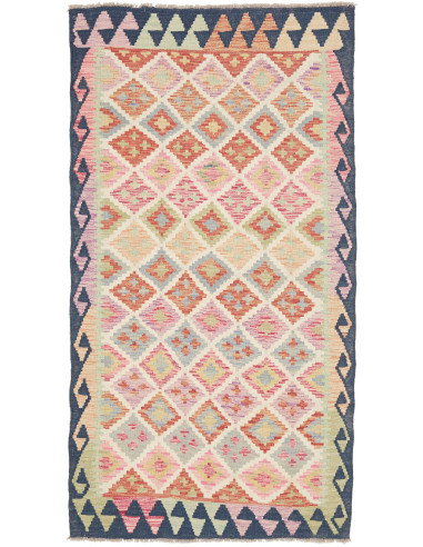 Kilim 104x197 Cm Kilim, Afghanistan, Hand-carded Wool (warp: