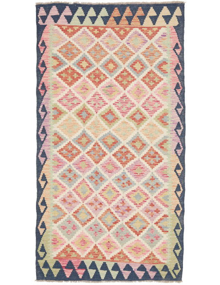 Kilim 104x197 Cm Kilim, Afghanistan, Hand-carded Wool (warp: