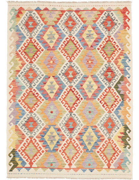 Kilim 127x176 Cm Kilim, Afghanistan, Lana Cardata A Mano