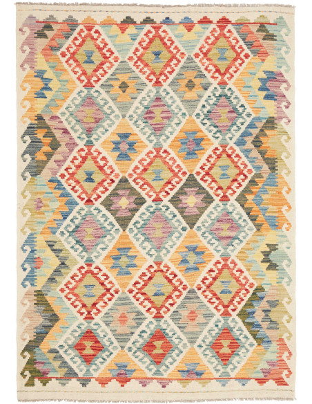 Kilim 123x172 Cm Kilim Afghanistan Lana Cardata A Mano