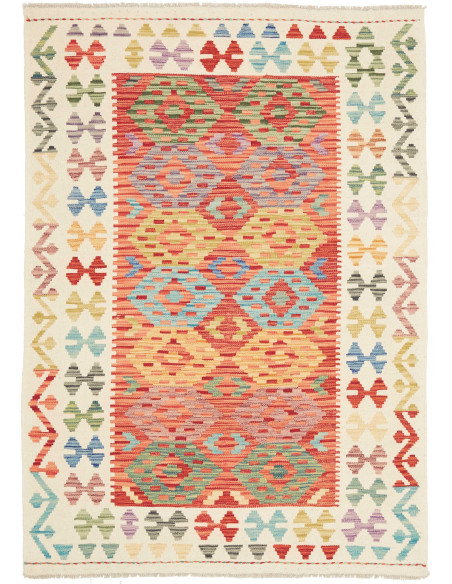 Kilim 125x177 Cm Kilim, Afghanistan, Hand-carded Wool