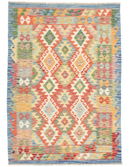 Kilim 125x175 Cm Kilim, Afghanistan, Hand-carded Wool (warp: