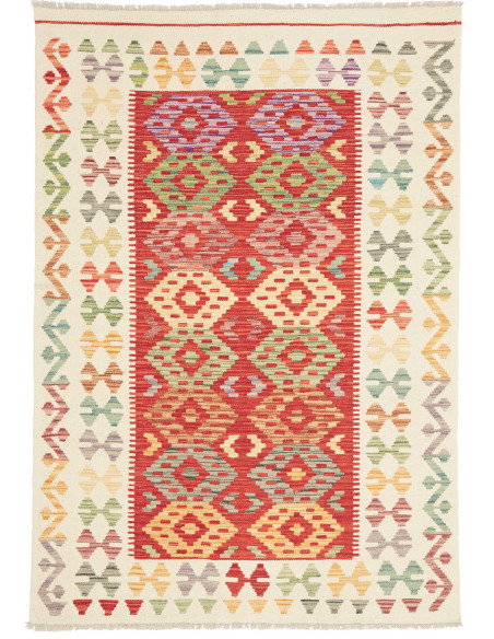 Kilim 120x174 Cm Kilim. Afghanistan. Lana Cardata A Mano