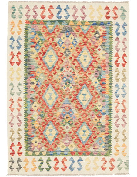 Kilim 127x178 Cm Kilim, Afghanistan, Hand-carded Wool (warp: