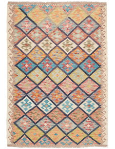 Kilim 131x191 Cm Kilim Afghanistan Hand-carded Wool (warp: