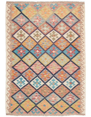 Kilim 131x191 Cm Kilim Afghanistan Lana Cardata A Mano