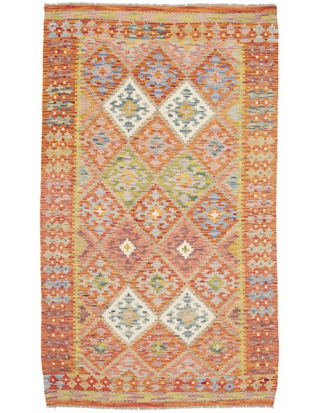 Kilim 122x208 Cm Kilim Afghanistan Hand-carded Wool 0.3 Cm