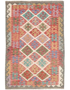 Kilim 122x183 Cm Kilim Afgano In Lana Cardata A Mano